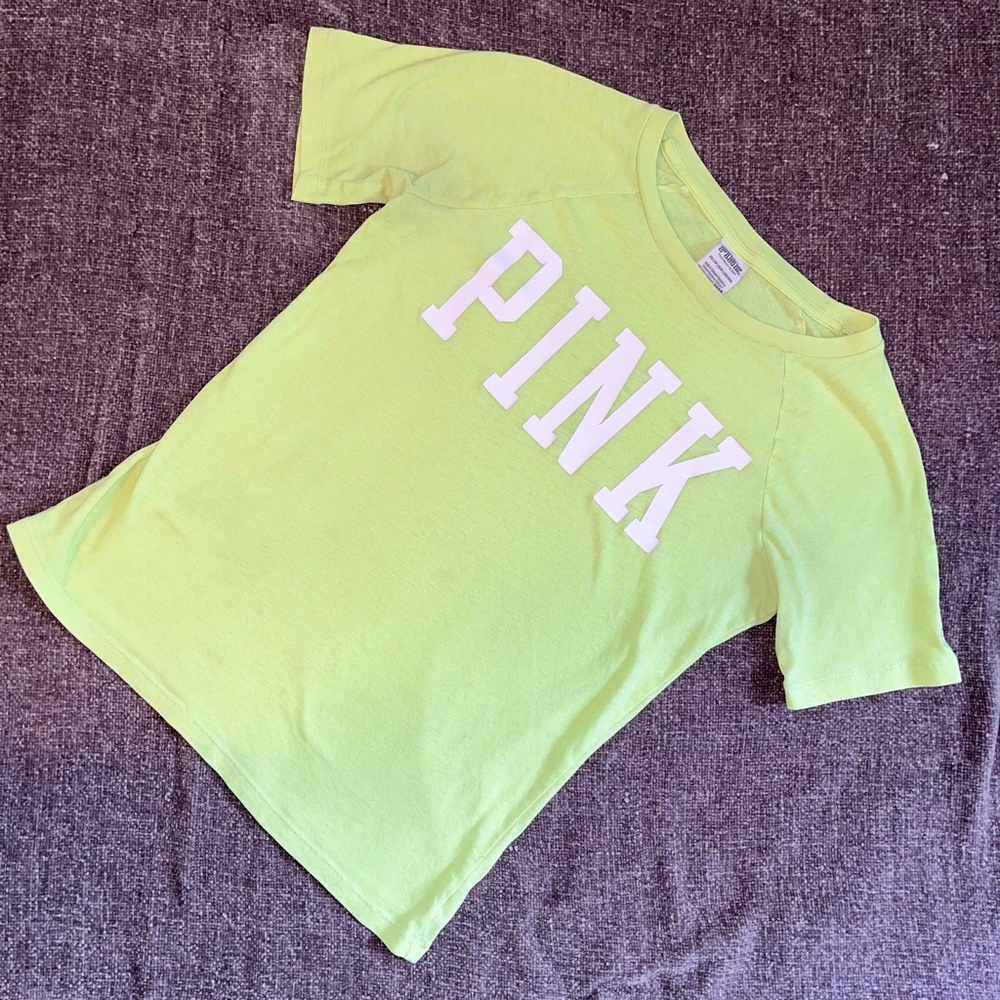 Victoria’s Secret PINK Neon Green/Yellow T-Shirt
